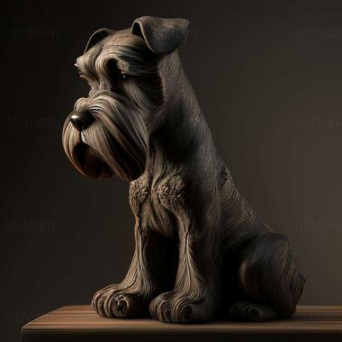 3D model Zwergschnauzer dog (STL)